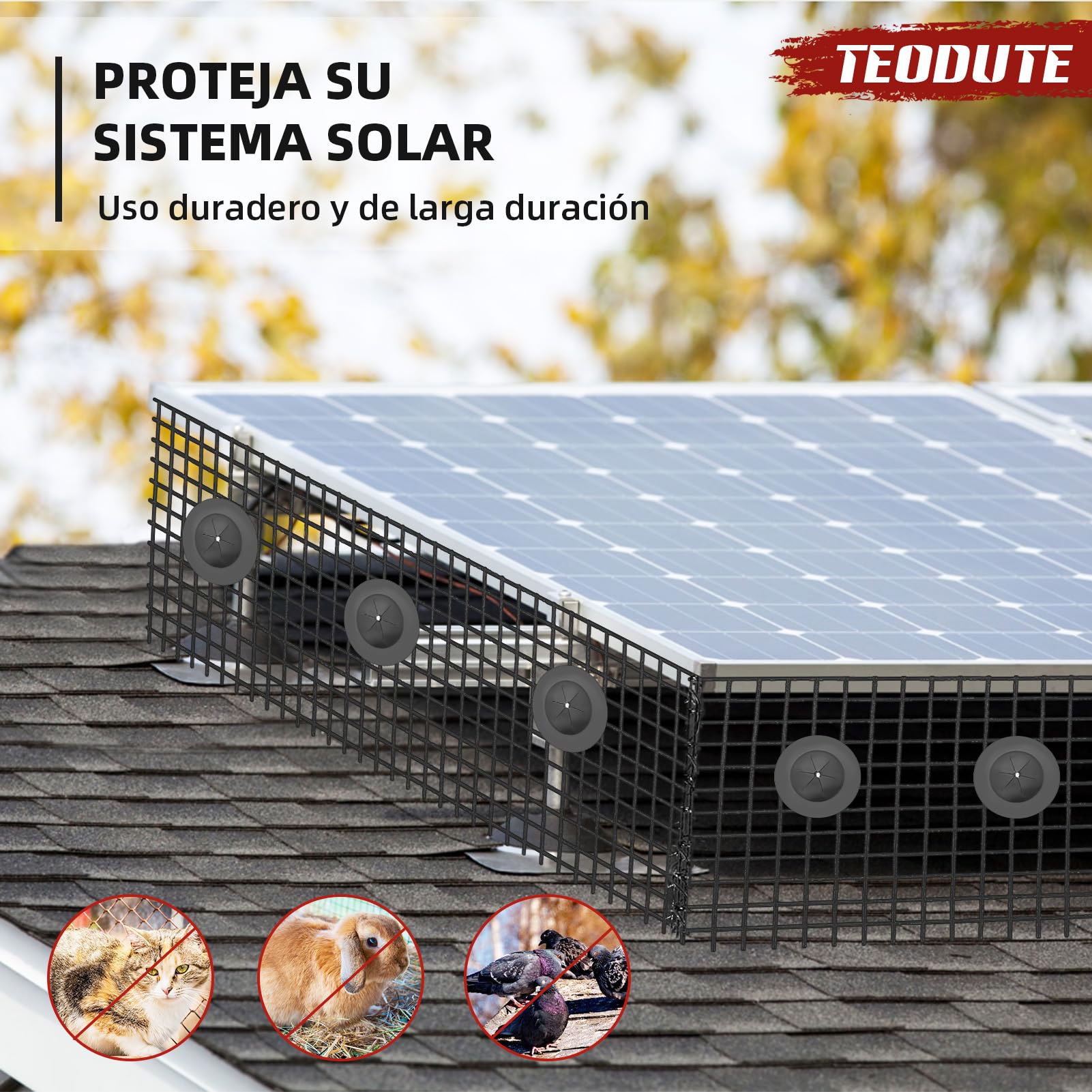 Rejilla de Protección para Paneles Solares Rollo 15cm x 30m, Kit Antipájaros 70 Bridas de Acero Inoxidable Revestimiento de PVC Antioxidante Malla Alambre de 12,7 mm