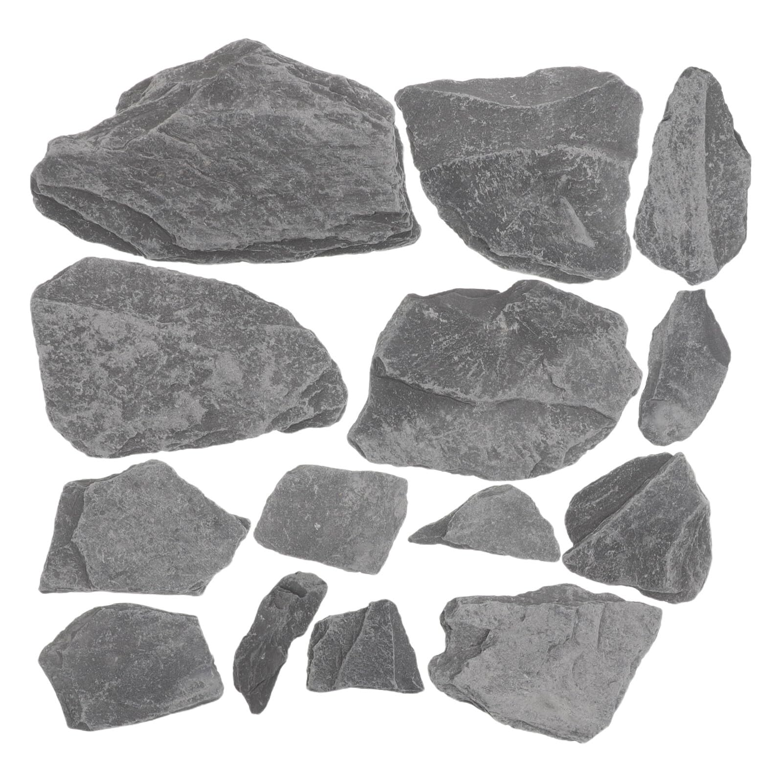 Totority Dekorative Natursteine Satz für Aquarium 12x15 Zoll Ph Neutrale Süßwasser Aquariensteine mit Verstecken Schildkröten Sonnenplattform und Felsstruktur für Reptilien Terrarien