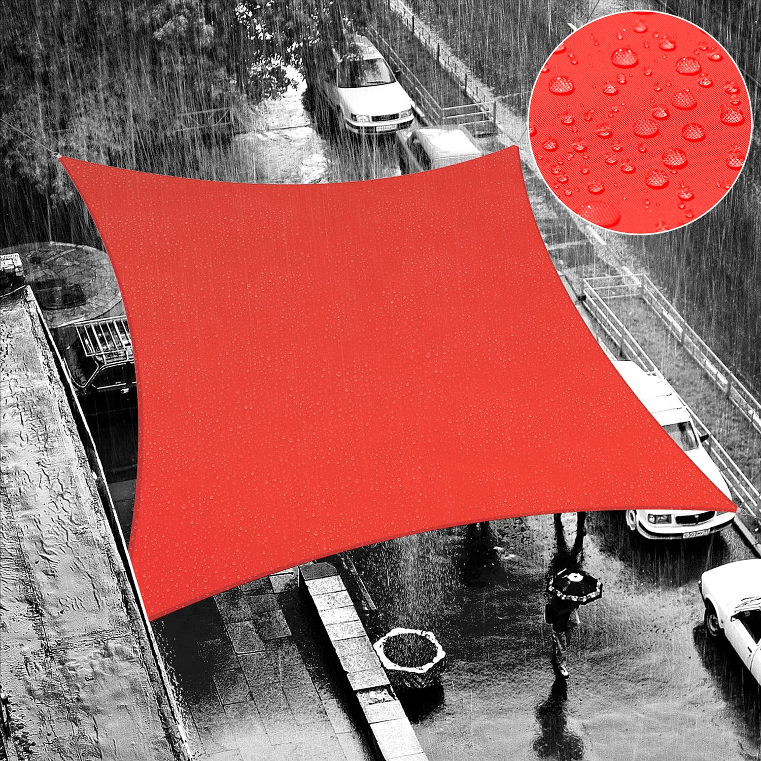 GZS1188cm04 Voile D'ombrage Rectangulaire Perméable à L'air Protection Contre Le Soleil HDPE