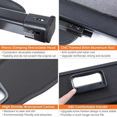 Miniatura 5 de Cubierta de carga de maletero para Mazda CX-5 2017 2018 2019 2020 2021 2022 2023 2024 2025 Cubierta retráctil para maletero trasero de equipaje de