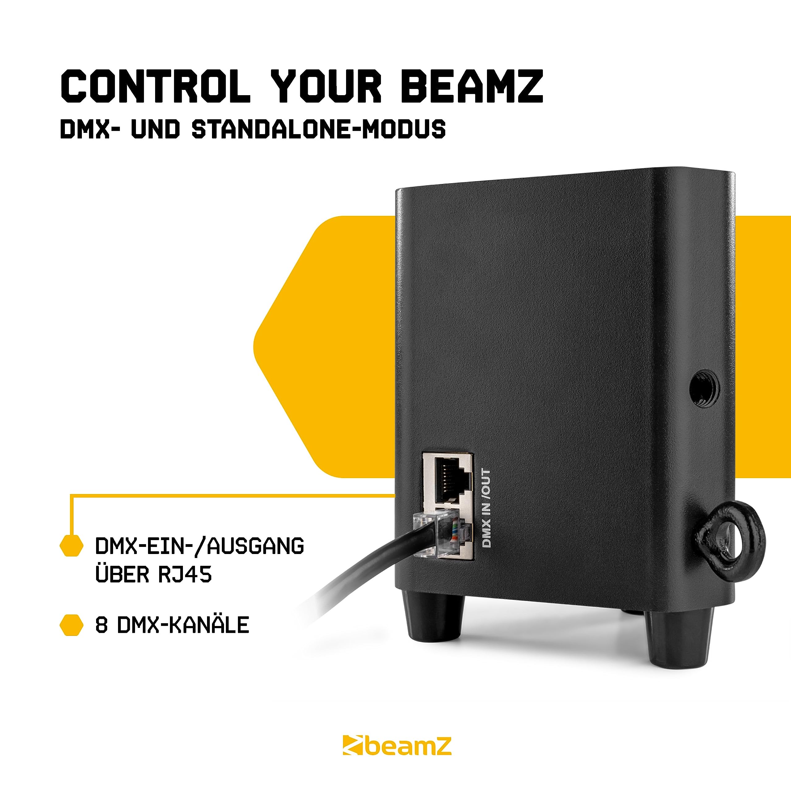 BeamZ BBP93 Akku LED Strahler 4er Set Uplight, 3x10 Watt Effektstrahler, RGB LED Spot, Bühnenbeleuchtung, Lichteffekte, Fernbedienung, Disco Licht, Partylicht Musikgesteuert, Ambiente Strahler