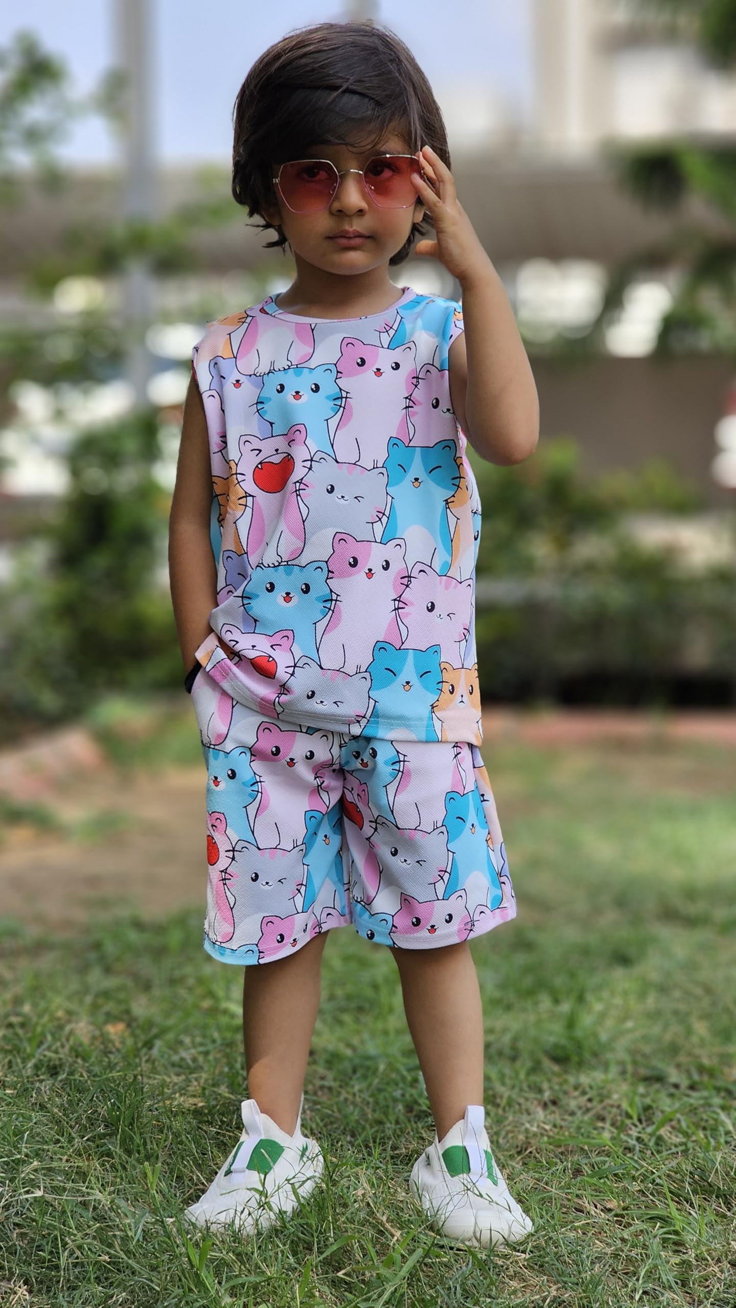 EMBLIKA Baby Kids Trending Co-ord Set || Kids Sleevless Tshirt-short || Kids Summer Wear || Available In Casual Westurn Wear. 3