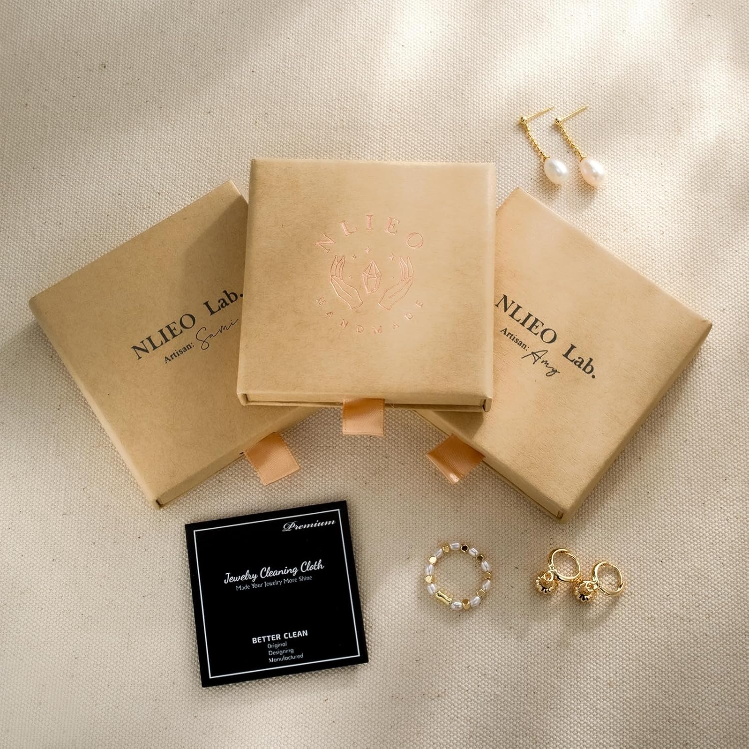 Gold Dangle Drop Huggie Hoop Pendant Earrings with Dainty Small Charms for Women - Image 7