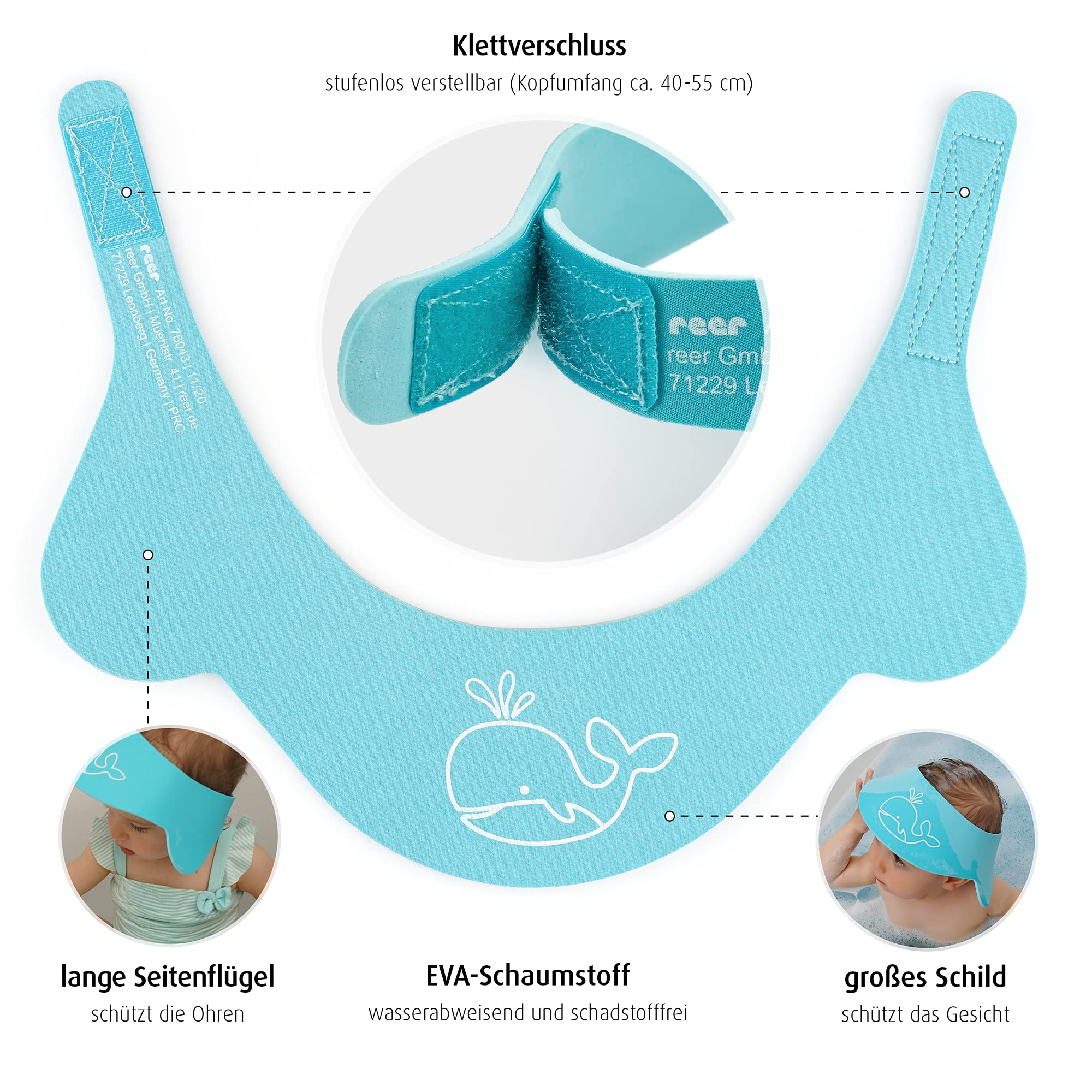 reer MyHappyBath Cap | Visière de protection anti-shampooing