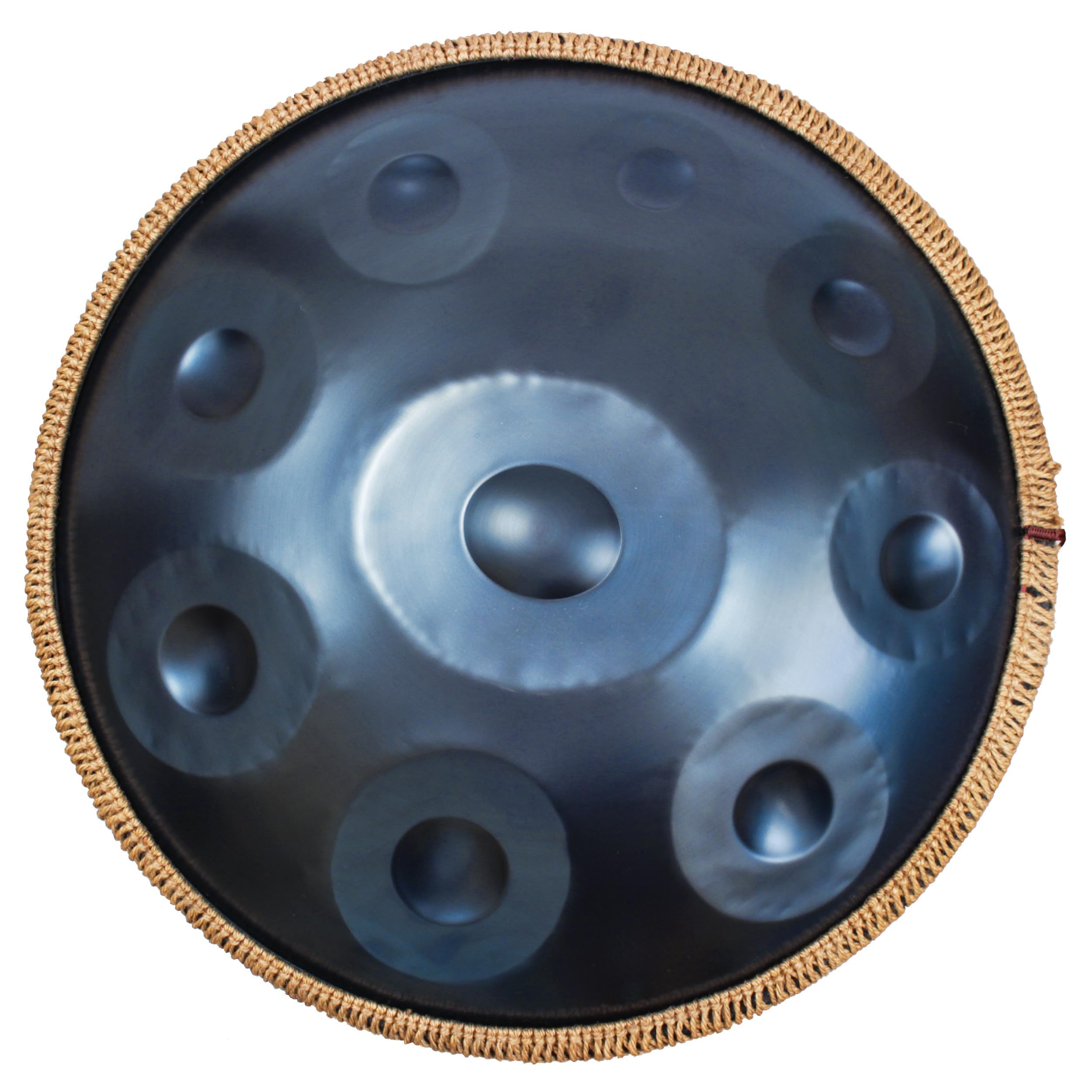 Blue Harmonic Handpan, tamburo a mano in D-Moll, 9 toni, 22 pollici, con custodia, percussioni per la guarigione del suono, meditazione personale, yoga