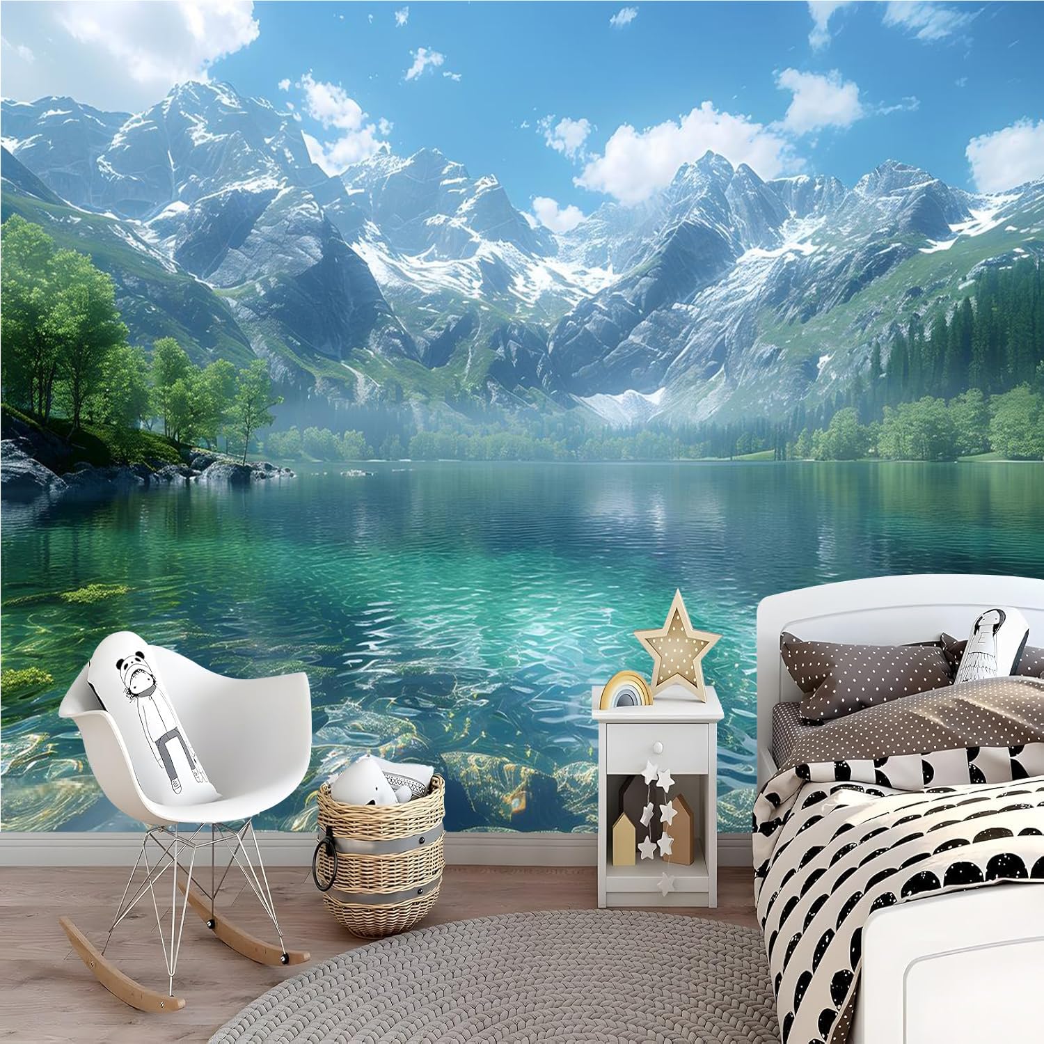 Fototapete Schneebedeckte Berge Vliestapete Wandbild 400x280cm