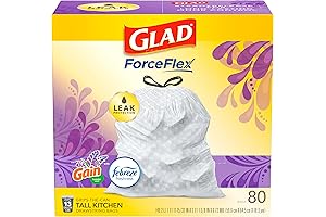 Glad ForceFlex Drawstring Kitchen Trash Bags in Mediterranean Lavender