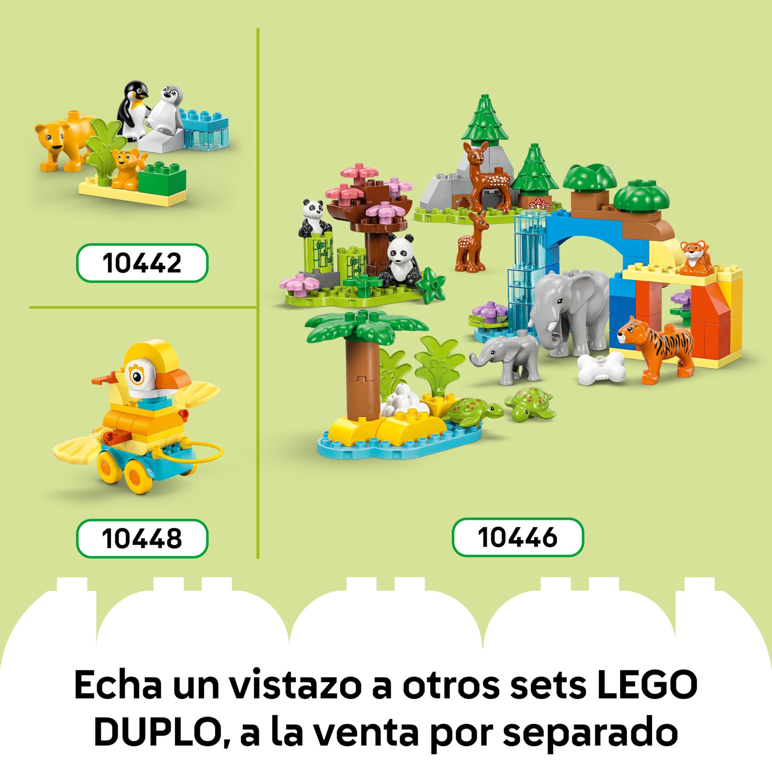 LEGO Duplo Dinosaurios sobre Ruedas 3en1 - Juguete Educativo para Niños y Niñas de 3+ Años - Figuras de Dinosaurios: Diplodocus y Tiranosaurio Rex, Triceratops y Stegosaurus o Pteranodon 10451