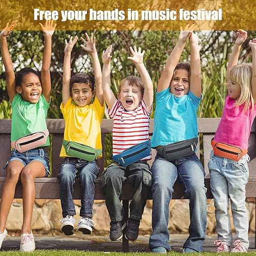 Miniatura 7 de 9 Pieces Neon Fanny Pack Bulk 80s 90s Sport Lightweight Belt Bag Adjustable Exercise Running Waist Bag with Adjustable Belt and 2 Zippers for Travel