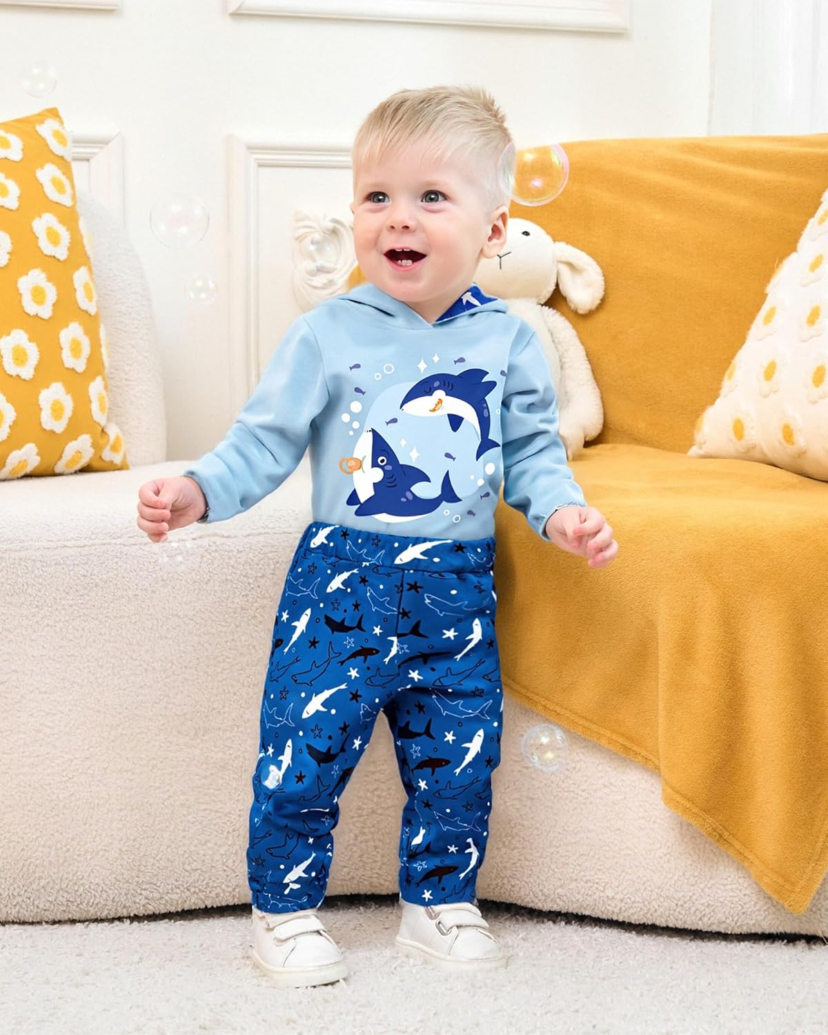 Baby Clothes Boy Newborn Outfits Animal Print Long Sleeve Romper and Pants 2PCS Fall Winter Infant Clothing Set - Image 5