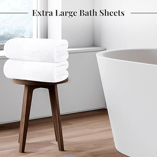 Miniatura 2 de Tens Towels Paquete de 2 toallas de baño extragrandes de 35 x 70 pulgadas, 100% algodón, más grandes y ligeras, más rápidas de secar, súper suaves y