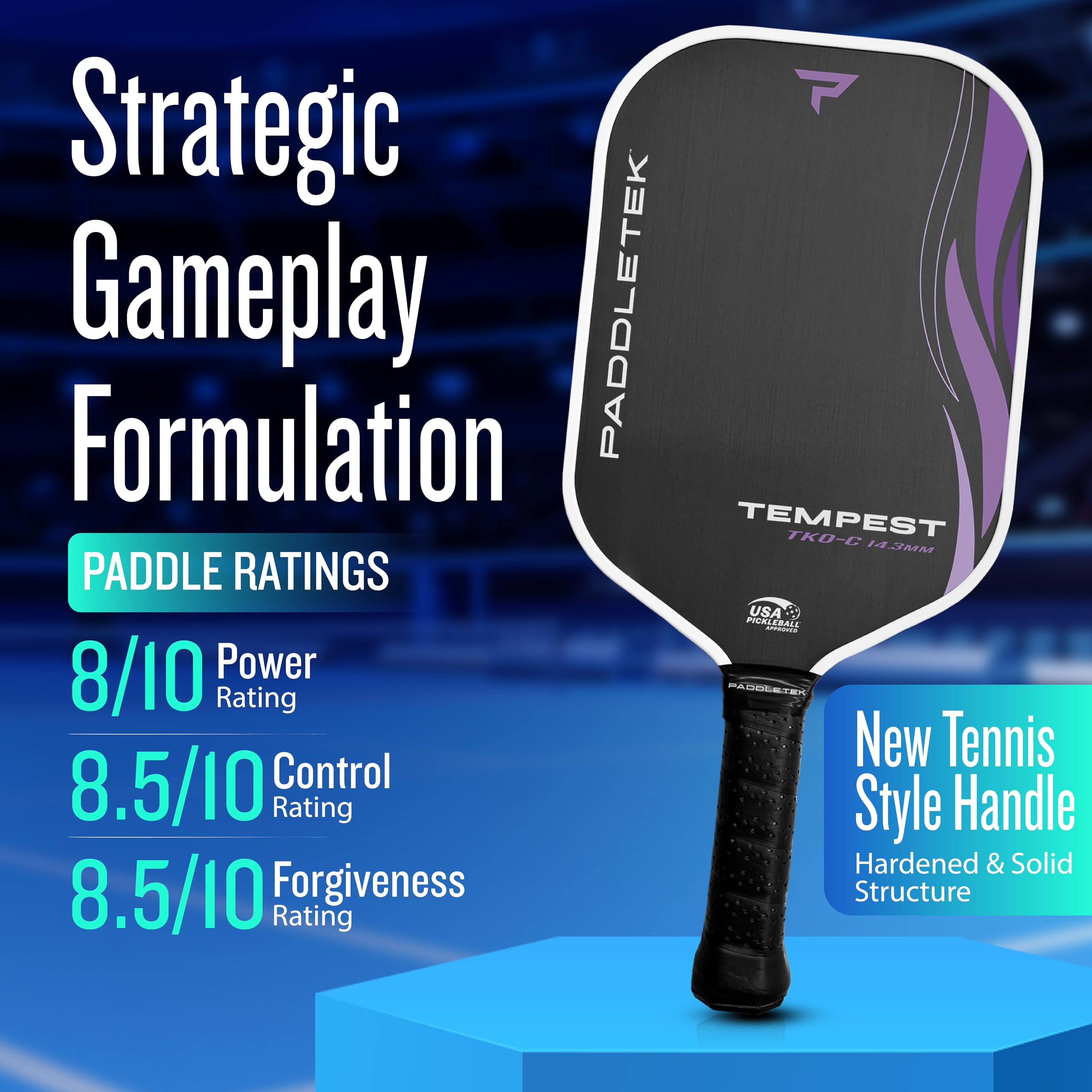 Aazon.co : Paddletek Banta TKO-C 14.3 Pickleball Paddles With Polyer Honeycob Core - View #5