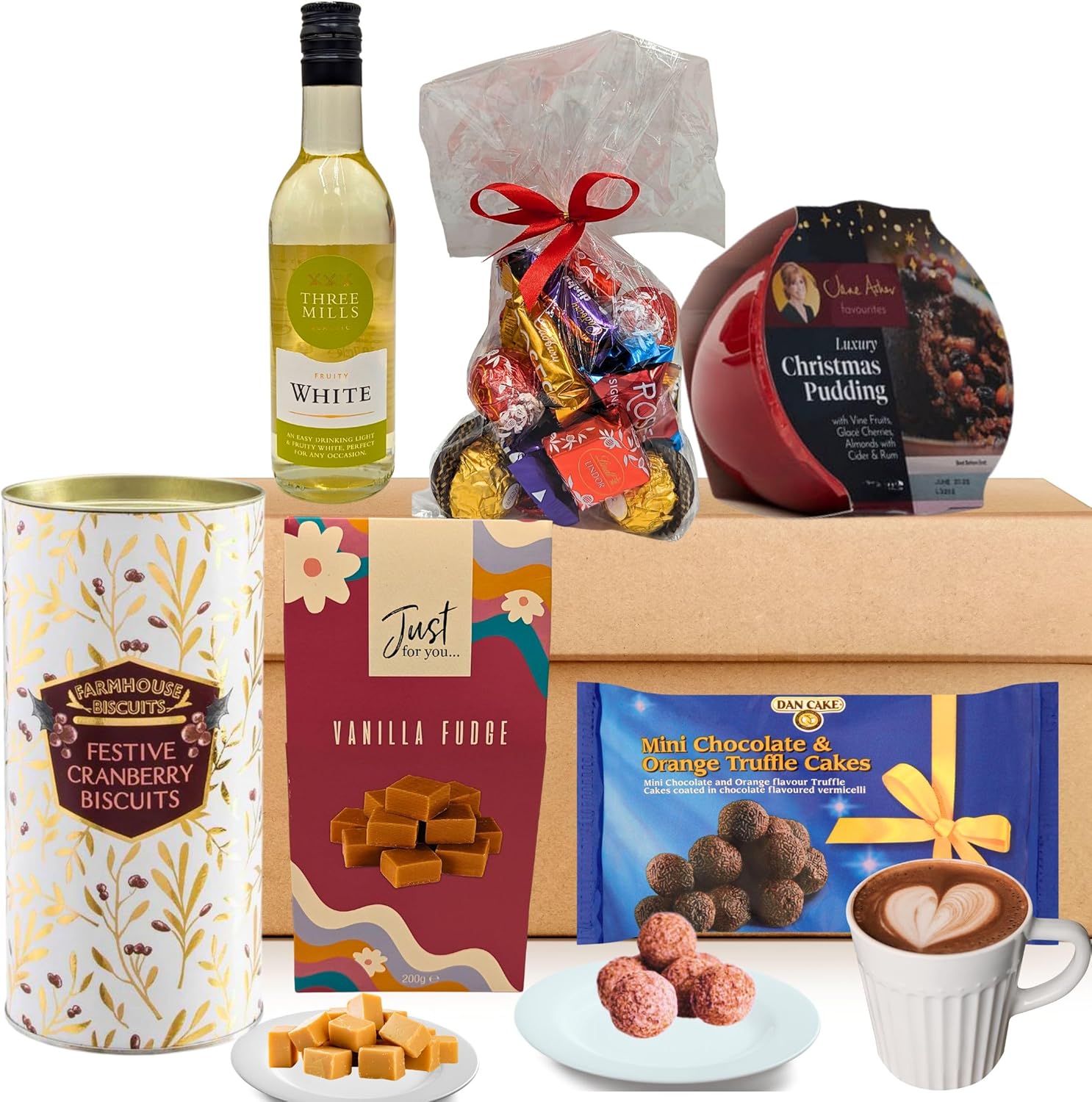 Hampers & Gourmet Gifts White Wine And Chocolate Gift Set Festive