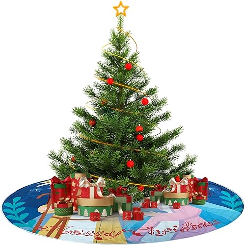 Falda de árbol de 48 pulgadas, falda de árbol, falda de árbol de Navidad, decoración de árbol de vacaciones de invierno, falda de árbol, falda de