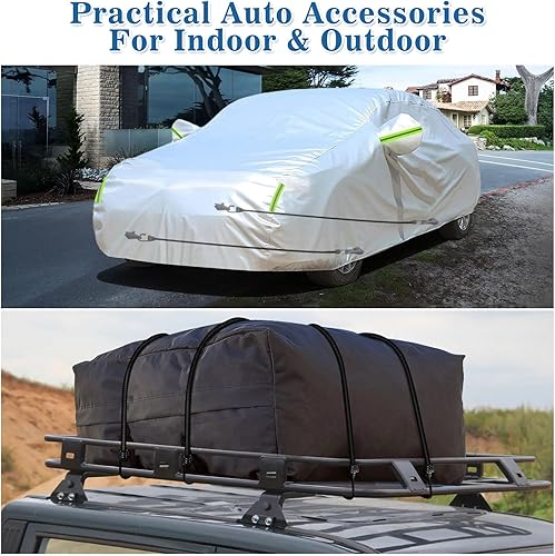 Miniatura 4 de Juego de 4 correas para cubierta de automóvil de 50 pulgadas, protector de viento resistente, clips de gancho para la mayoría de automóviles,