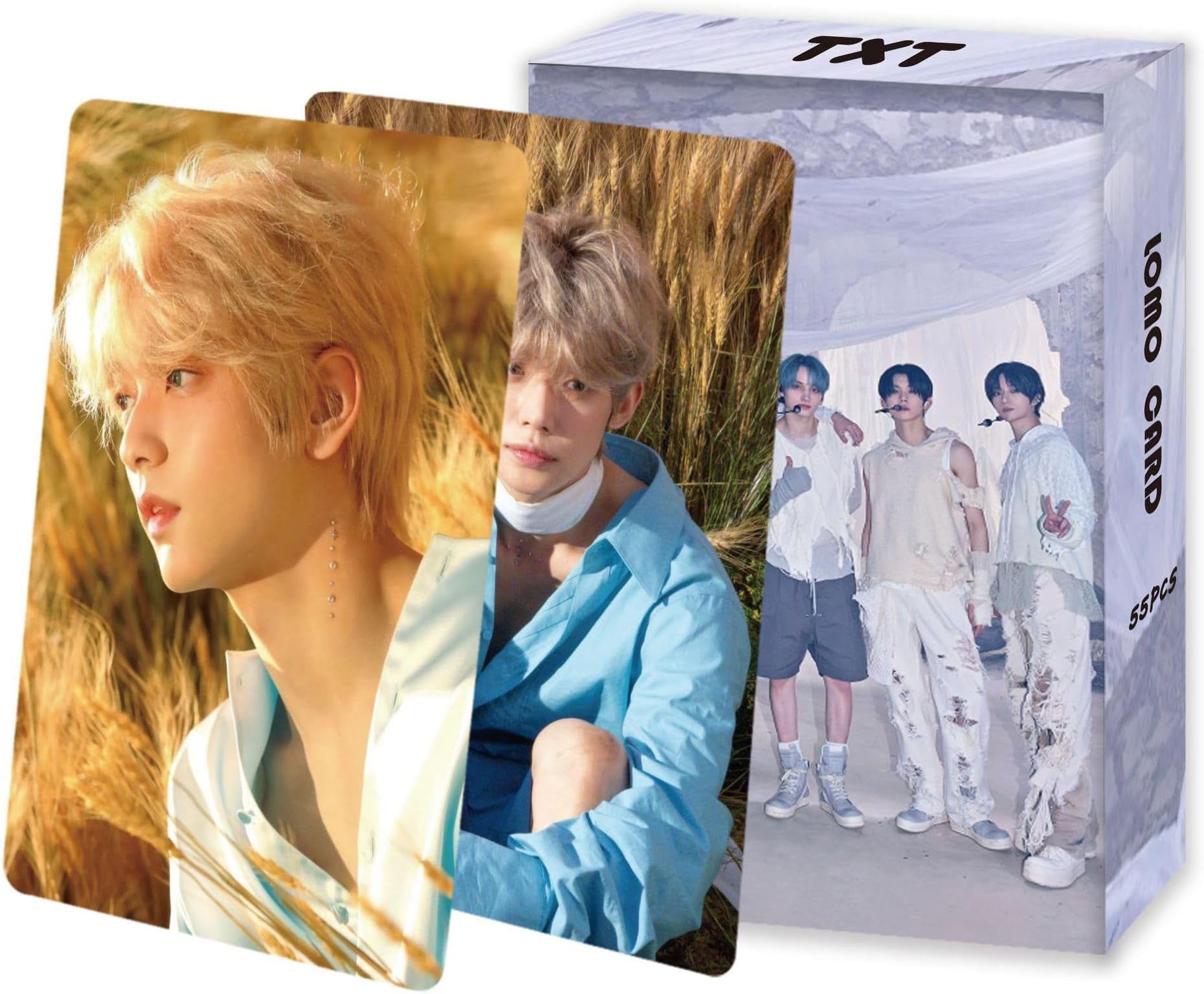 YOPONSHEN 55Pcs Photo card set For TXT Photocards Kpop Lomo Cards Merchandise Gift for Fans Boys and Girls