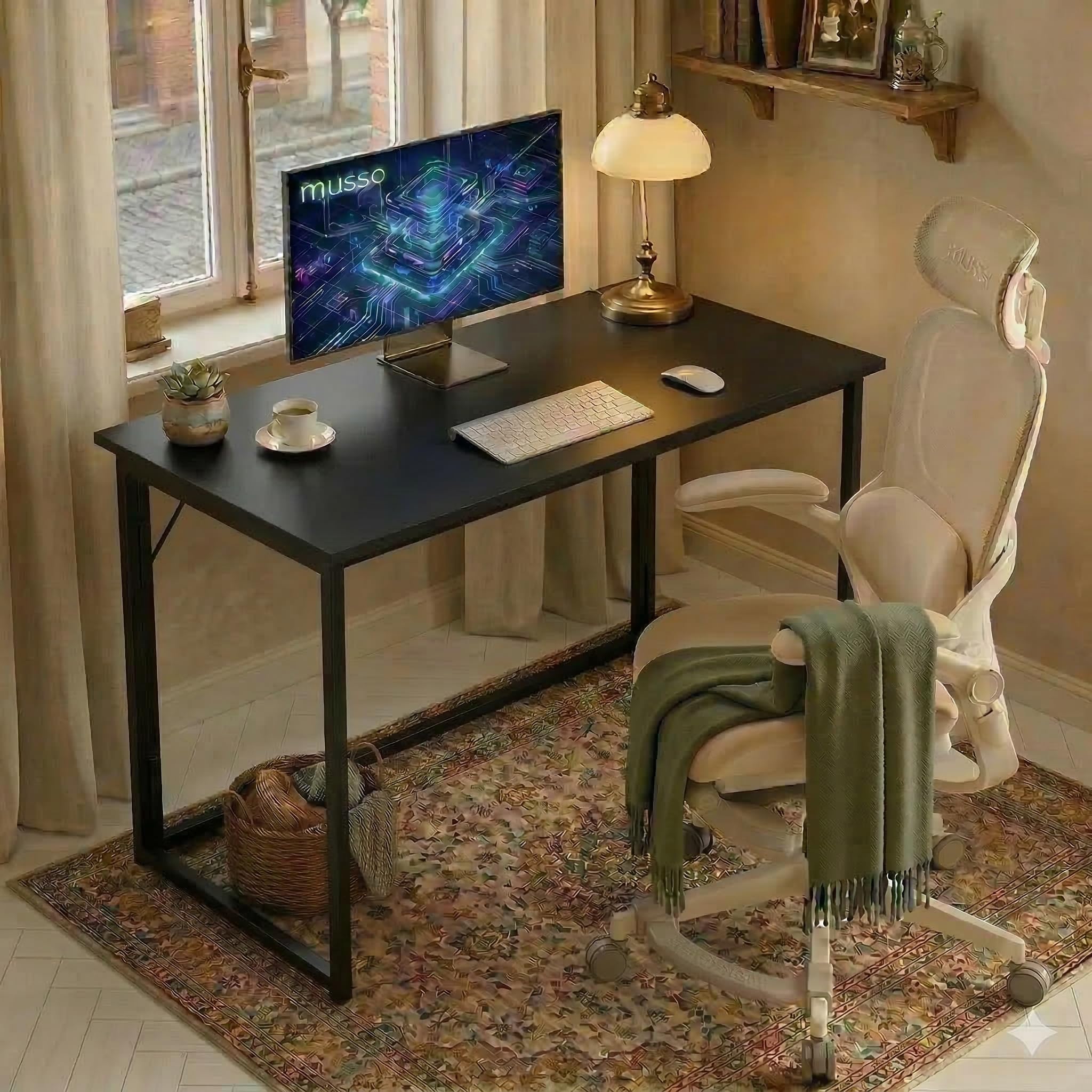 MUSSO F5 Escritorio Plegable 80 x 40 cm sin Montaje | 80 x 40 cm; diseño plegable; sin montaje; escritorio compacto; uso en casa u oficina