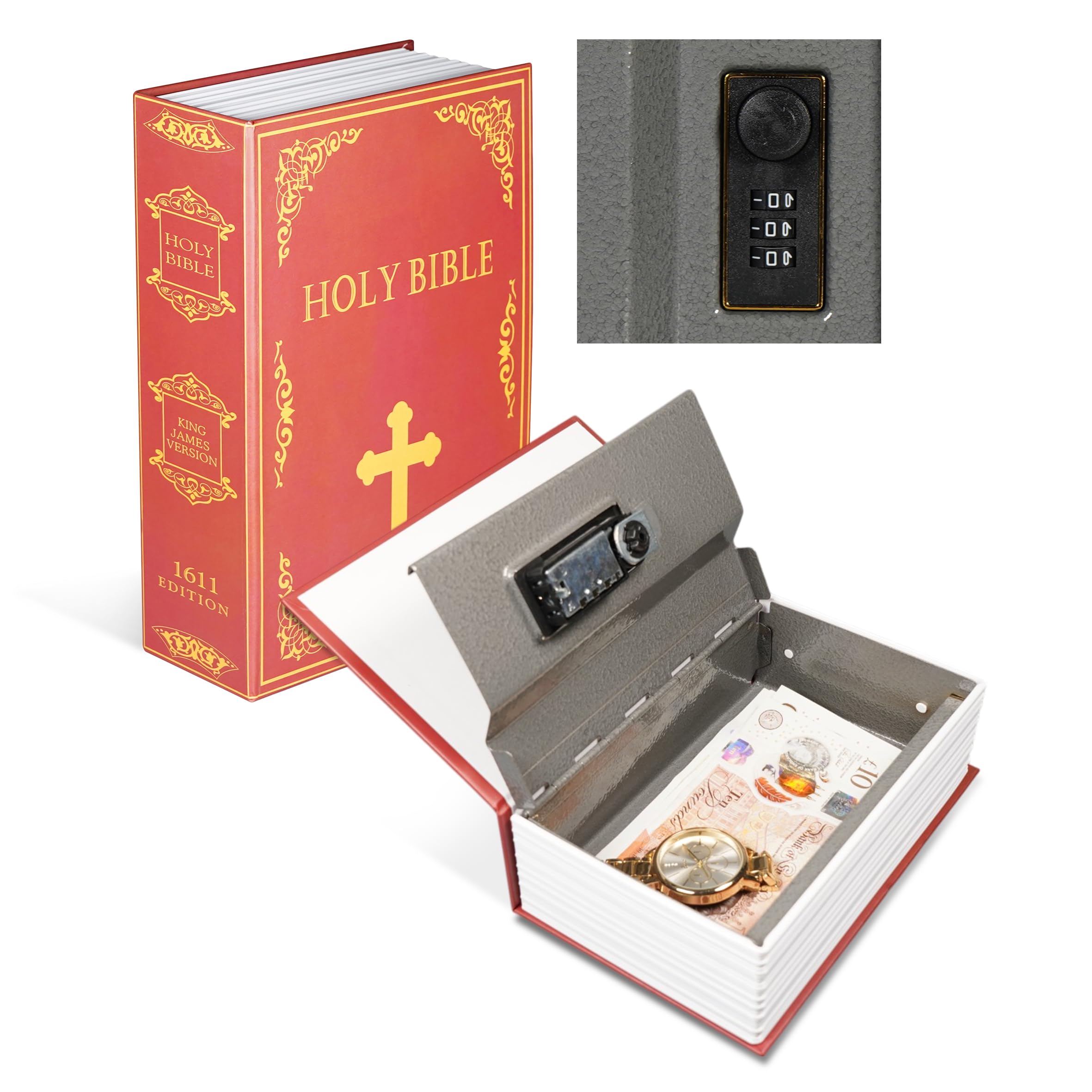 Eagle Combination Lock Book Safe - Bible