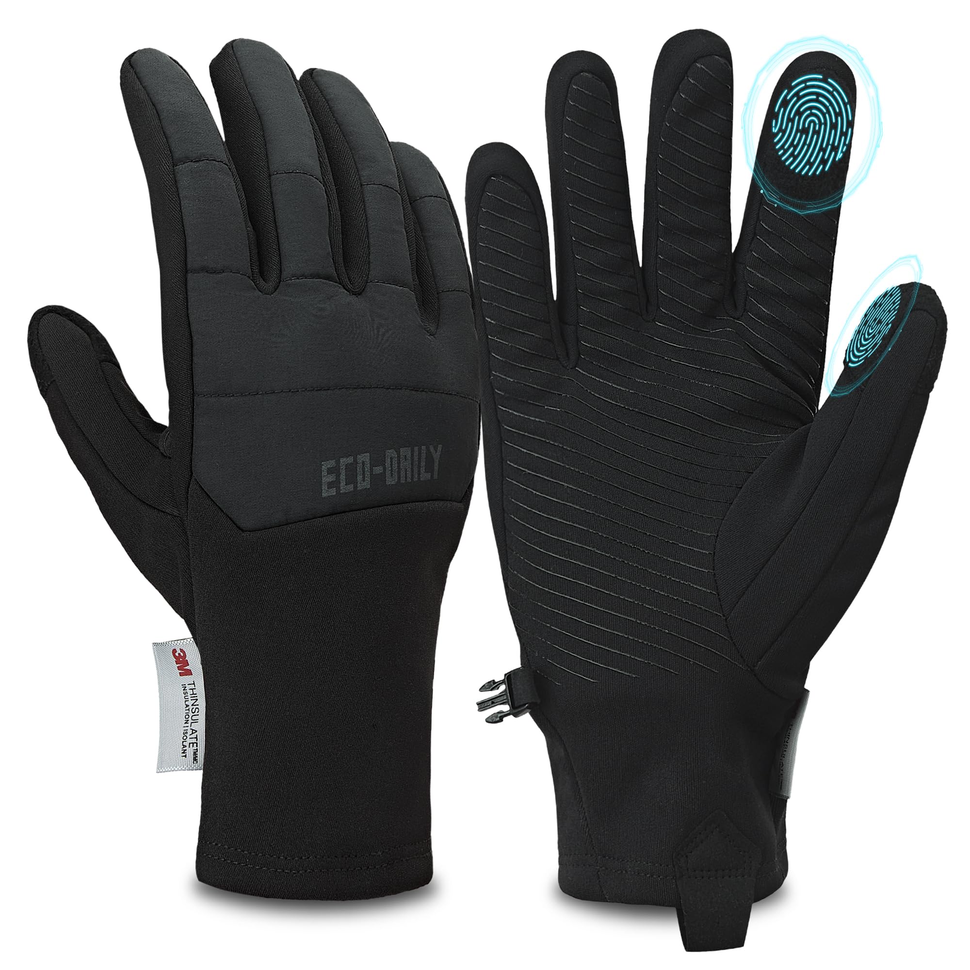 Guantes de ciclismo de invierno para hombres y mujeres, resistentes al agua, térmicos, 3M, Thinsulate, antideslizantes, pantalla táctil, para ciclismo, esquí, correr, deportes al aire libre