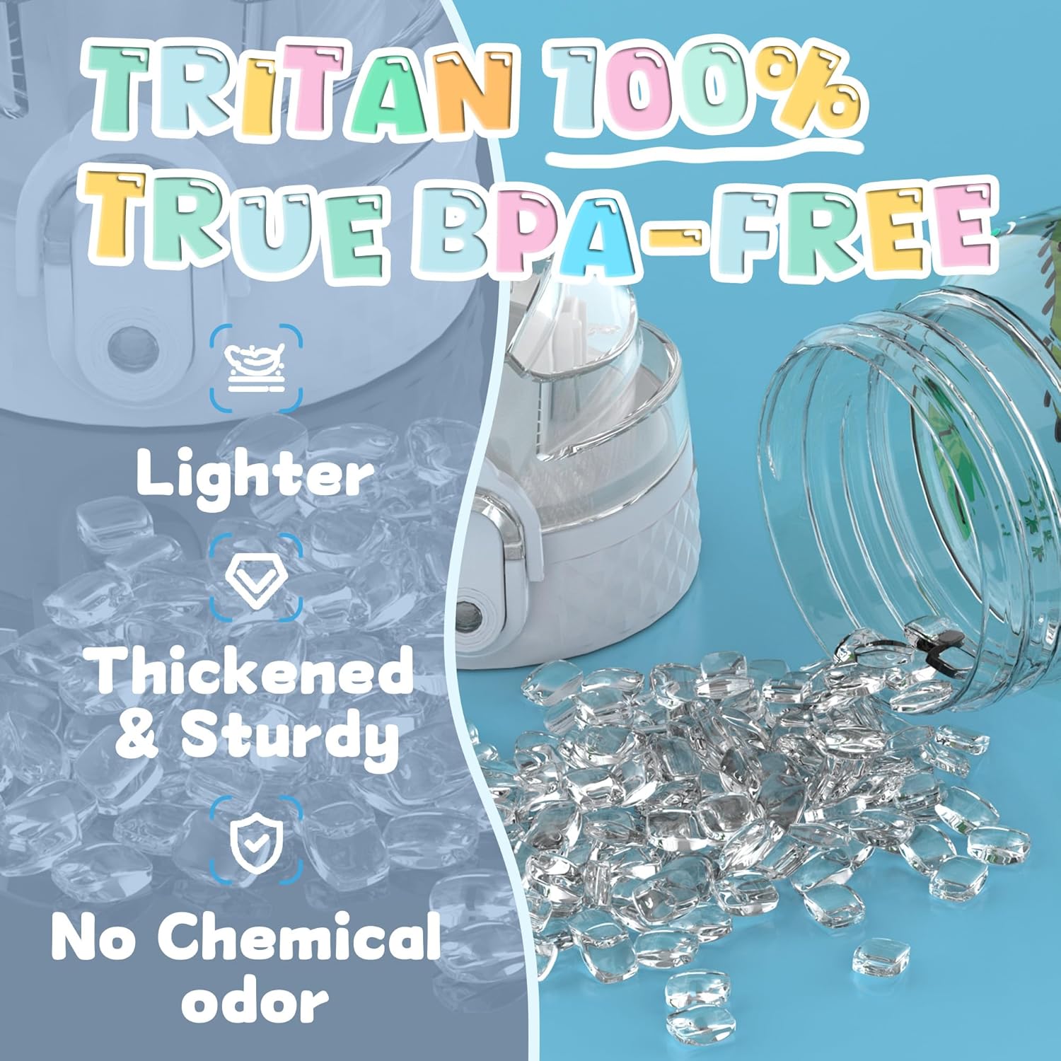 OLDLEY 17oz Kids Water Bottle for school Girls Boys, Water Bottle With Silicone Straw, Leak-Proof Tritan BPA-Free, Reusable water bottles for kids, Dinosaur - Image 6