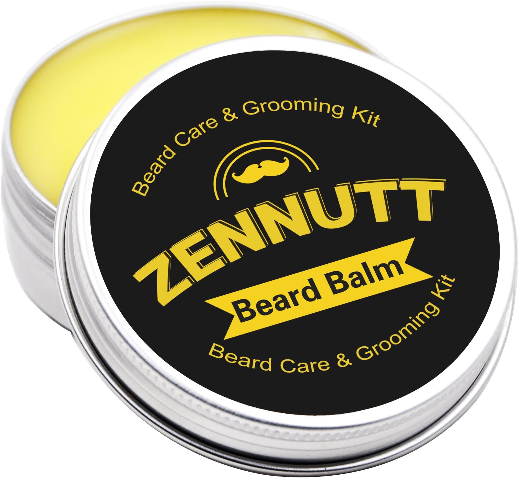 Beard Butter Balm Leave in Conditioner for Men 100% Natural Organic Unscented Dry Bearded Oil Softener Moisturizer 2 Oz