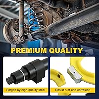 Vista 3 de DASBET Macpherson - Kit de compresor de resorte de puntal universal intercambiable, juego de herramientas extractor de bobinas con funda protectora