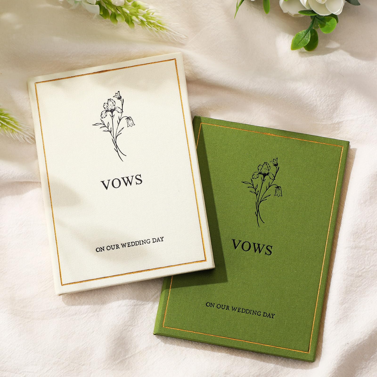 Livres de vœux de mariage en tissu pour fête prénuptiale