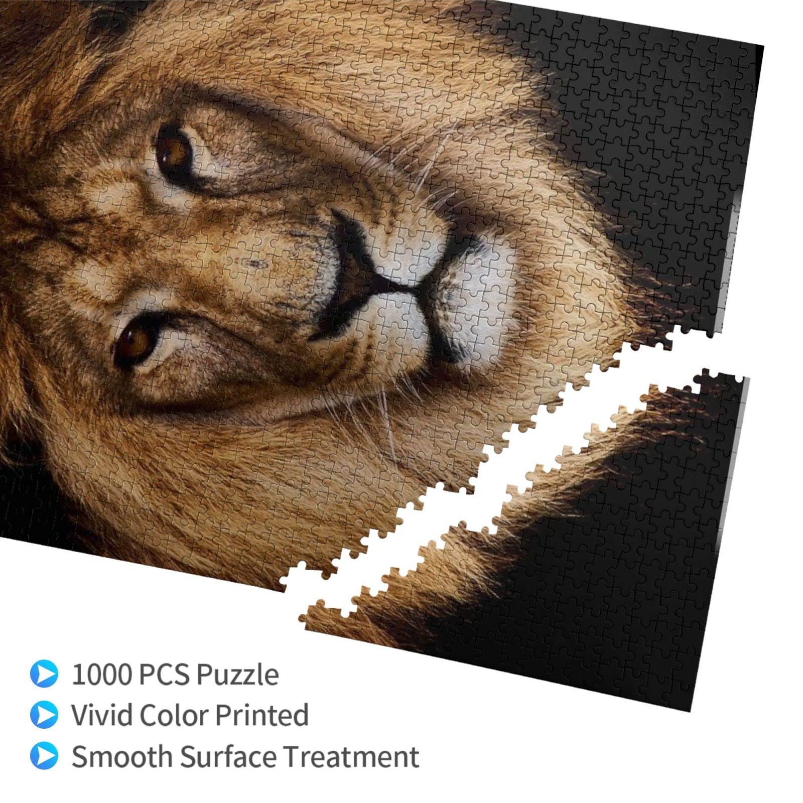 Amazon.co.jp: 1000ピース ジグソーパズル ライオン 大人用 木製ピース