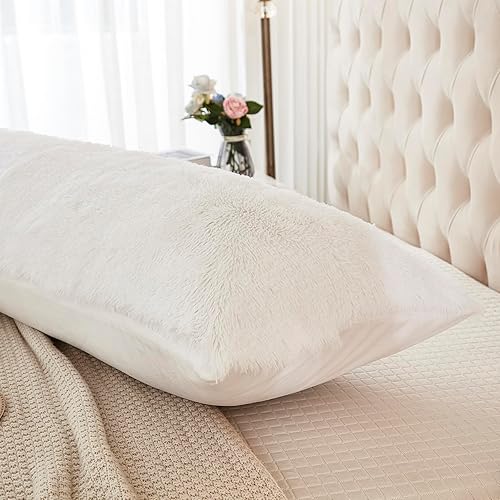 Miniatura 4 de Uhamho Funda de almohada corporal grande y esponjosa de cuerpo completo, 21 x 54 pulgadas, suave, 1 paquete de cierre de cremallera decorativo para