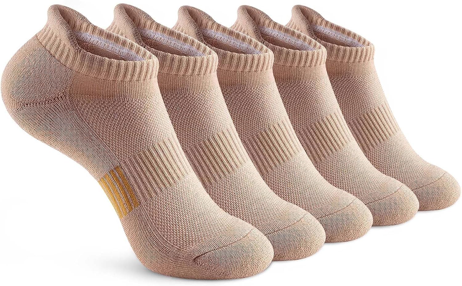 Men's No Show Socks 5 Pairs Cushioned Low Cut Socks