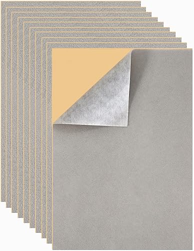 Miniatura 4 de Mesheshe 40 piezas de fieltro autoadhesivo, tela autoadhesiva para arte y manualidades, fieltro para cajónjoyero, forro de fieltro, tamaño A4 (8.3 x