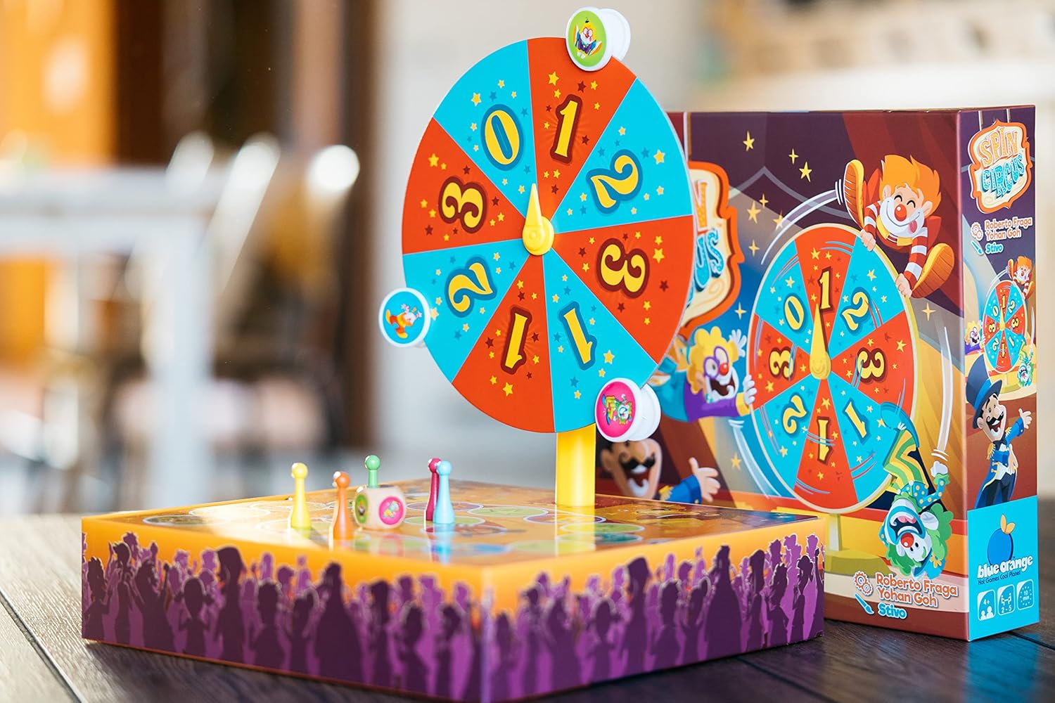 Blue Orange | Spin Circus | Board Game | Ages 4+ | 2-5 Players | 10 Minutes Playing Time