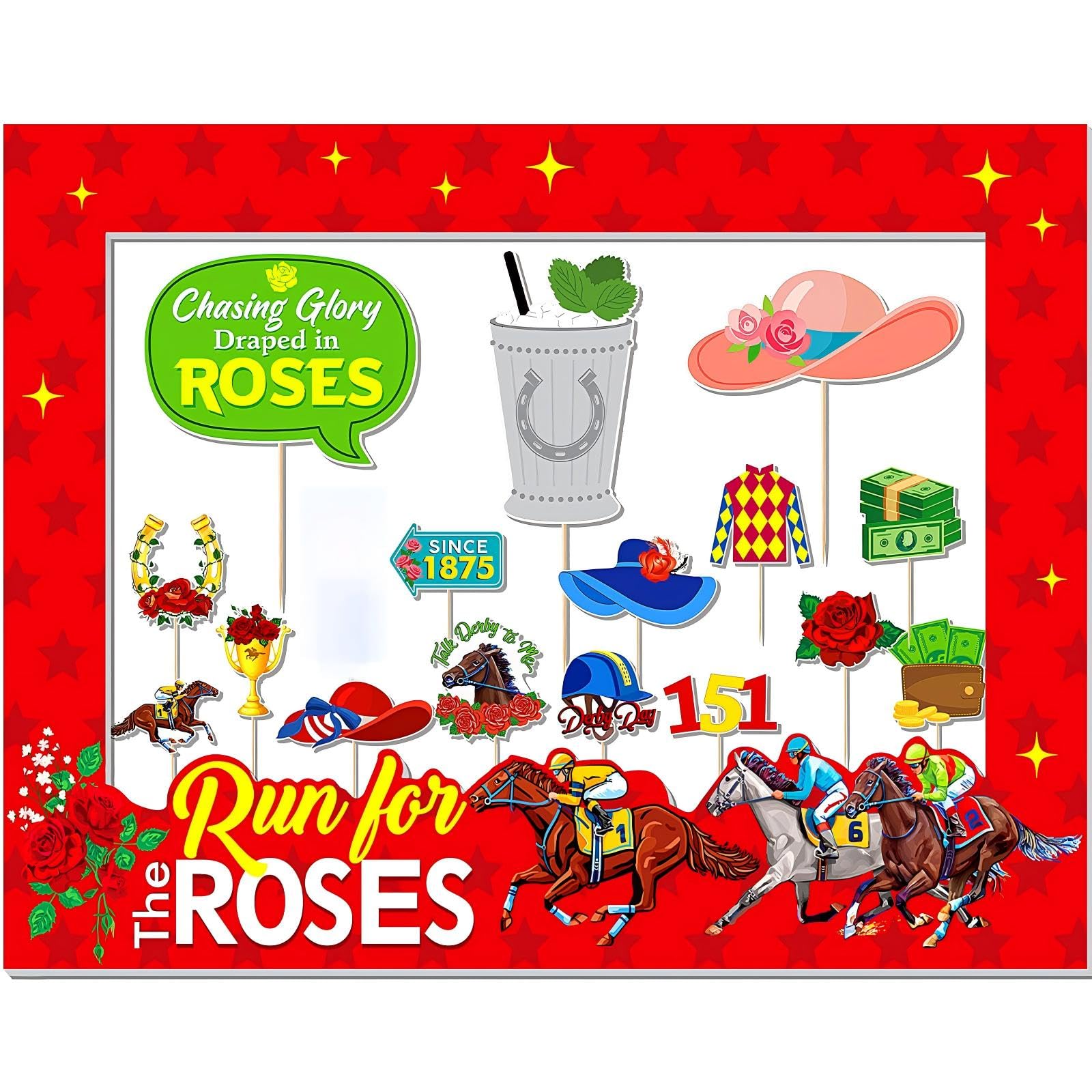 Kit d'accessoires pour photomaton Kentucky avec accessoires de selfie et décoration de fête