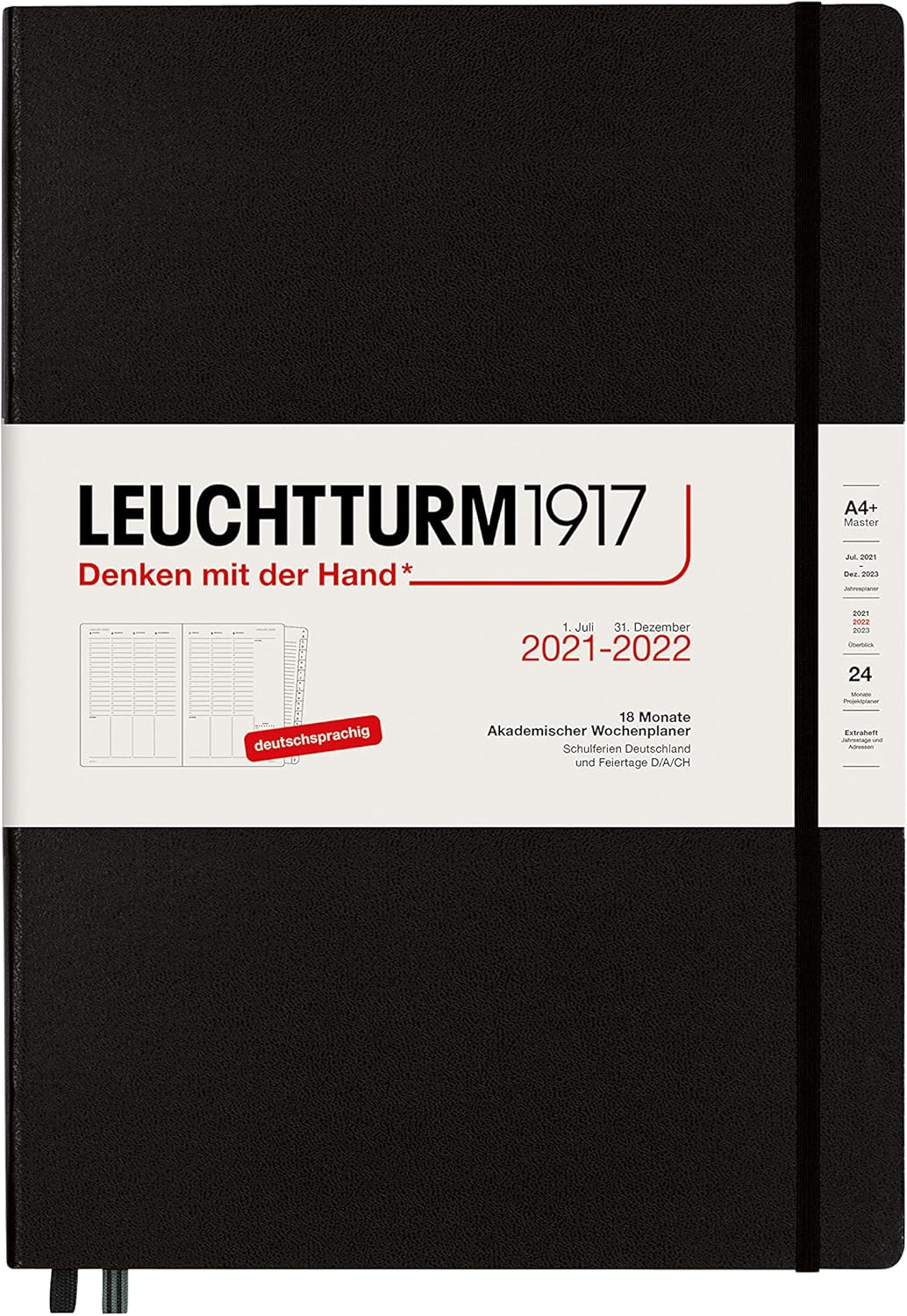 Mit Academic Calendar 2022 2023 Amazon.com : Leuchtturm1917 363652 Academic Weekly Planner 2022 Hardcover  Master (A4+), 18 Months, Black, German : Office Products