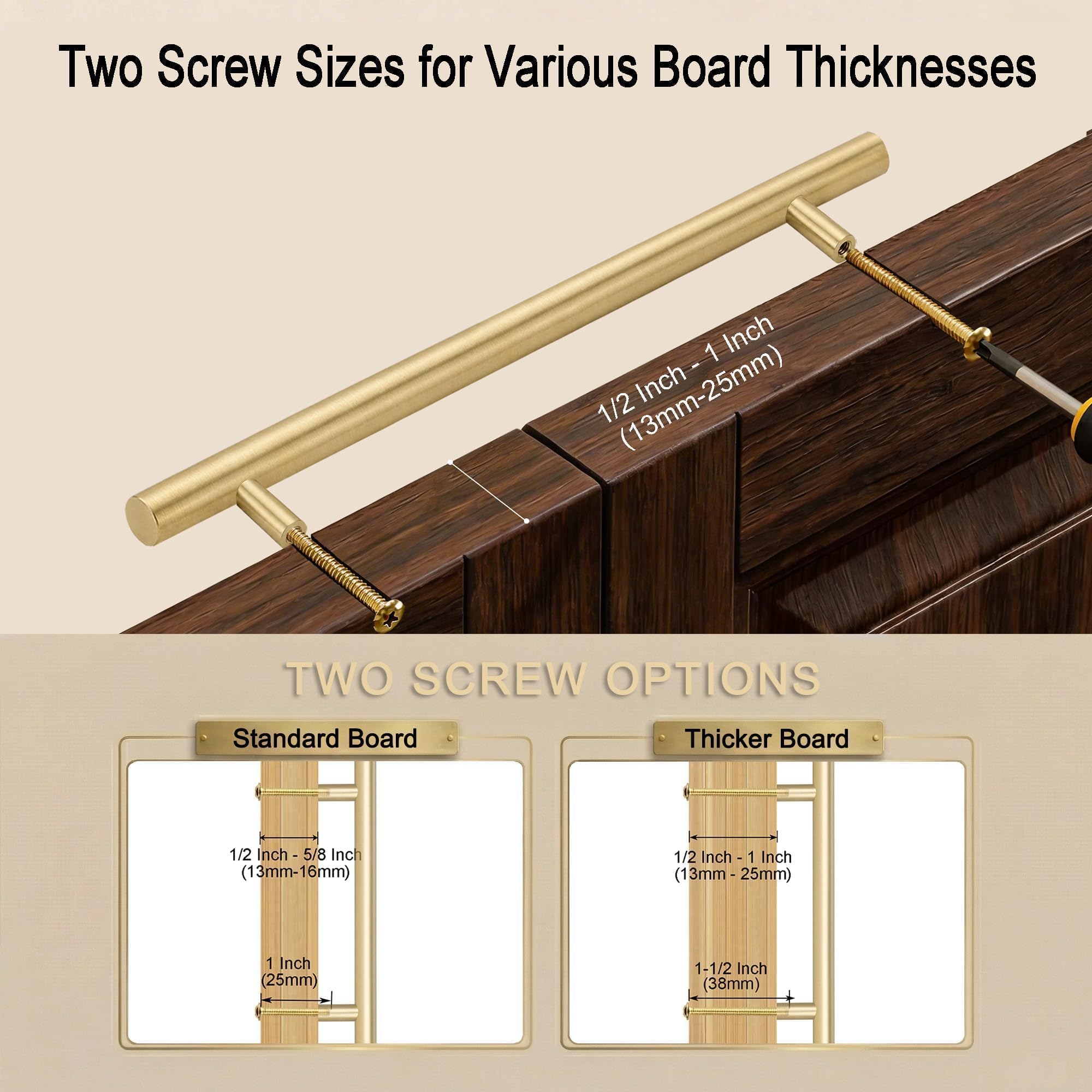 QOGRISUN Cabinet And Furniture Pulls 10-Inch(256mm)Hole Centers