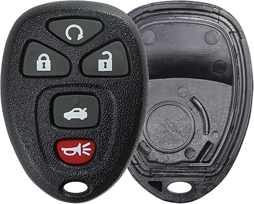 KeylessOption Keyless Entry Remote Key Fob Shell Case Button Pad Cover for Chevy Impala Monte Carlo Buick Lucerne Cadillac DTS OUC60270, OUC60221