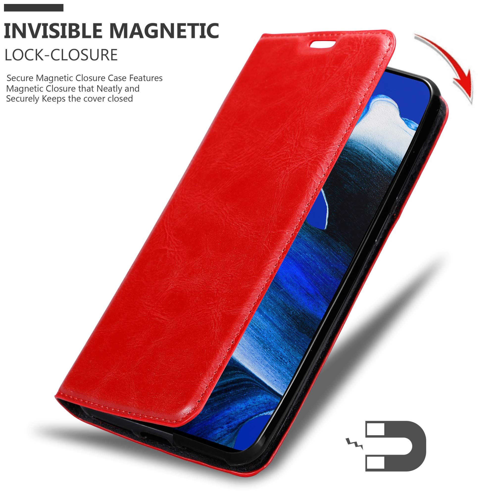 Cadorabo Custodia Portafoglio Per OPPO R17 NEO - Cover Libro In Pelle Con Vani Carte E Stand - Nero Di Notte - 4