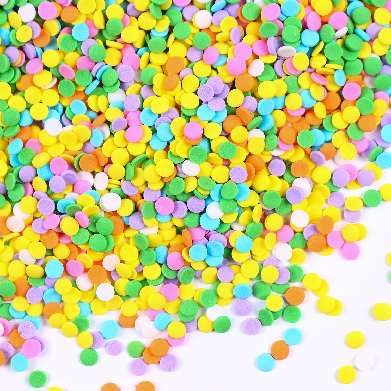 Easter Sprinkles for Cake Decorating Edible Rainbow Confetti Yellow Green Blue Pastel Sprinkles Mix 7 ounce for Cookies Chocolate Ice Cream Cupcake Topper