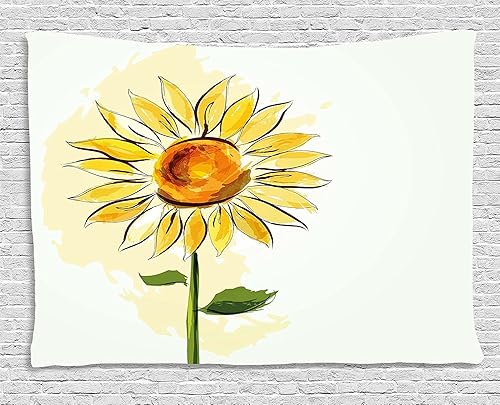 Miniatura 65 de Ambesonne Tapiz vintage, auto viejo frente a un edificio abandonado en La Habana, paisaje urbano cubano, colgante de pared ancho para dormitorio,