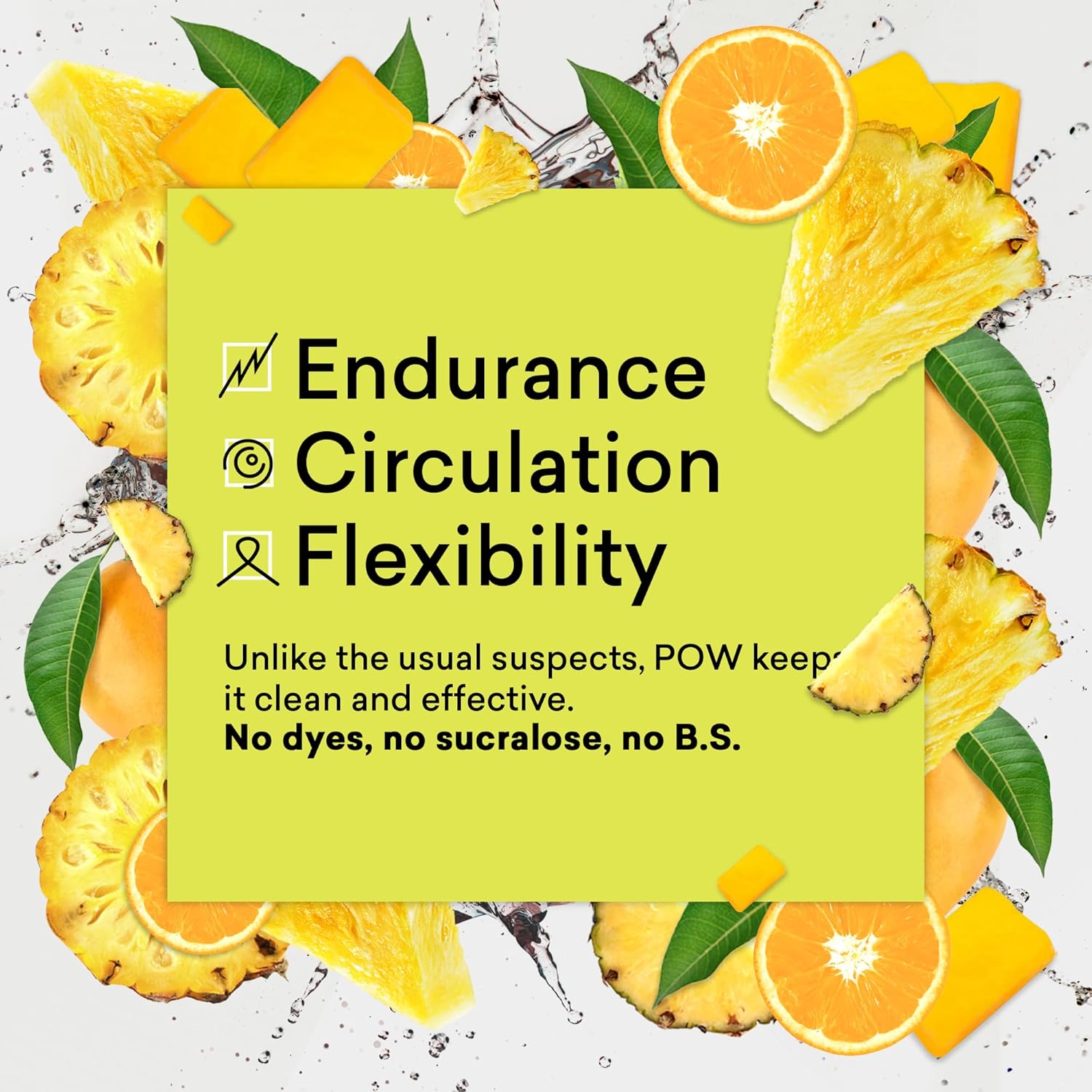 EBOOST POW Natural Pre Workout Powder – 20 Servings - Tropical Punch - A Pre Workout Supplement for Performance, Joint Mobility Support, Energy, Focus - Men & Women - Non-GMO, Gluten-Free, No Creatine - Image 3