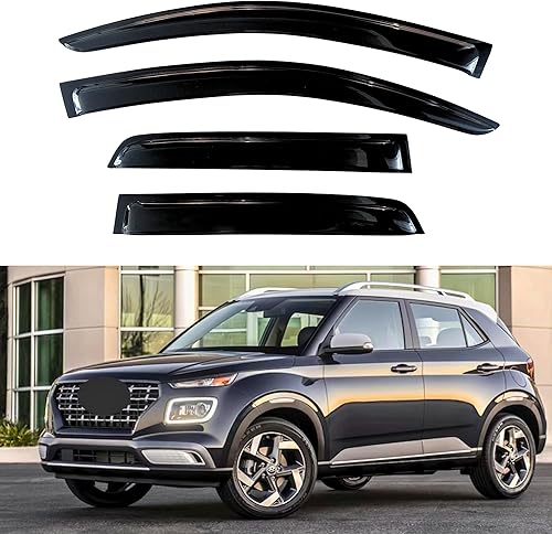 Miniatura 343 de KPY Moldura deflectora de viento con protección contra la lluvia compatible con Mazda 6 Sedan 2004-2013, 4 unidades, para ventana lateral