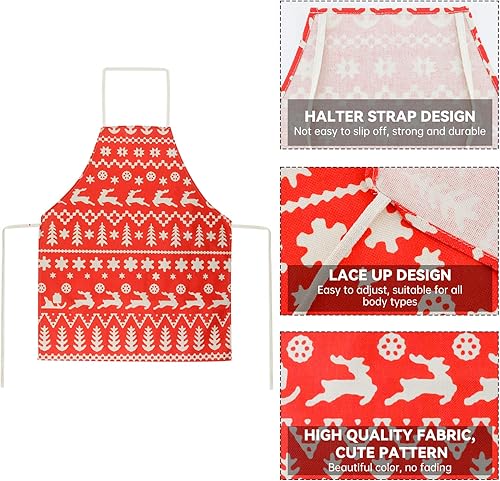 Miniatura 3 de BAHABY 2 PCS Kids Apron Aprons for Kids Adjustable Strap Cooking Baking Crafts Gardening Artist Apron Cute Dinosaur Apron