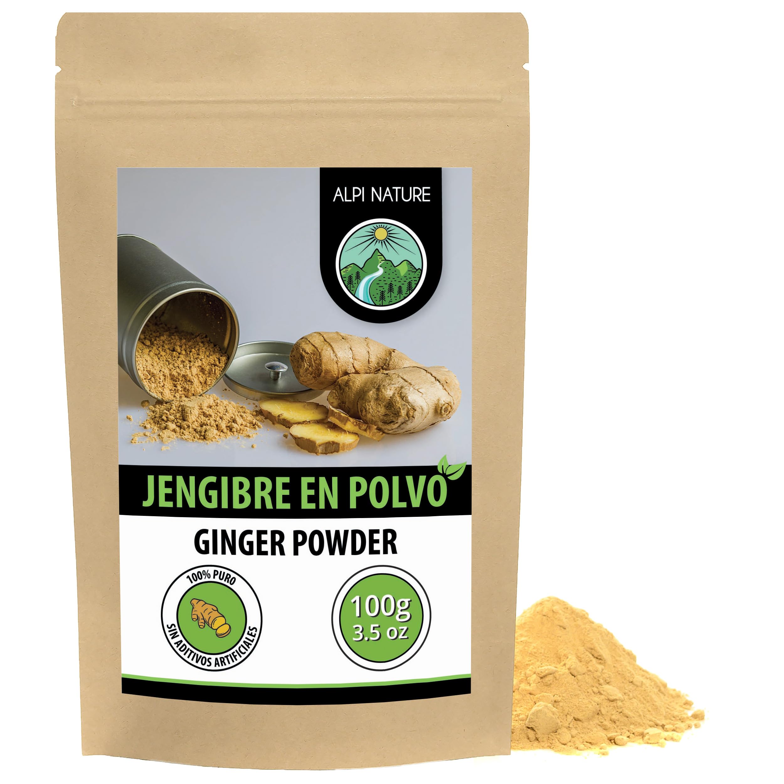 Alpi Nature Jengibre en Polvo 500g, Raíz de Jengibre Seca y Molida para Cocinar y Hornear — view 10