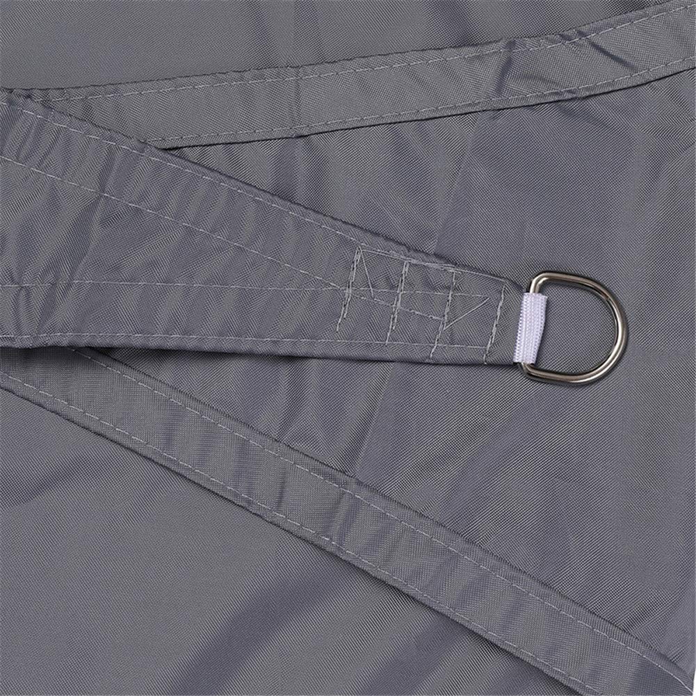 LYGBAOFUL Voile d'ombrage Triangulaire imperméable avec Protection UV à 98% pour Jardins, terrasses, balcons, avec Cordes Pare-Soleil, 4 x 8 m (Gris)