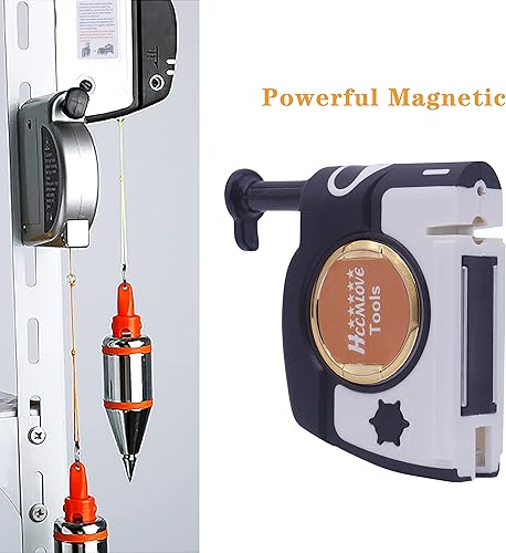 Miniatura 21 de 2 piezas magnéticas Plumb Bob – 10.7 oz (305g) Plumb Rite con cuerda de 14.5 pies (14.8 ft), sacapuntas, 2 lápices, carrete de línea utilizado