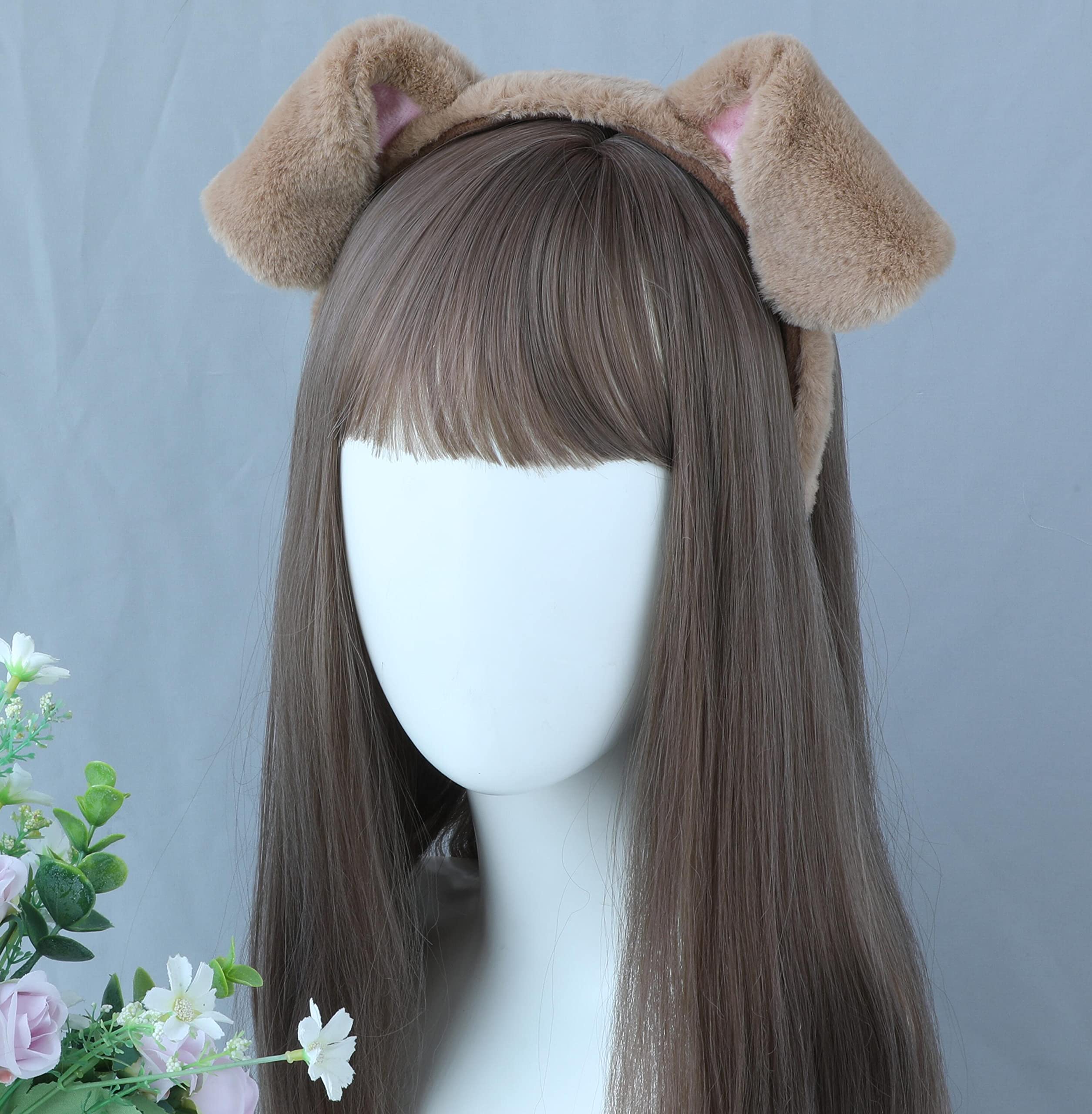 Amazon.co.jp: 犬耳 カチューシャ いぬ コスプレ (ブラウン) : おもちゃ