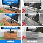 Rfiver Universel TV Stand, Table en haut TV Stand pour 27-60 pouces LCD LED TV, réglable en hauteur TV Support de montage avec base en verre trempé pour la maison / bureau, tient jusqu'à 88 C'est vrai. Max VESA 400 x 400mm
