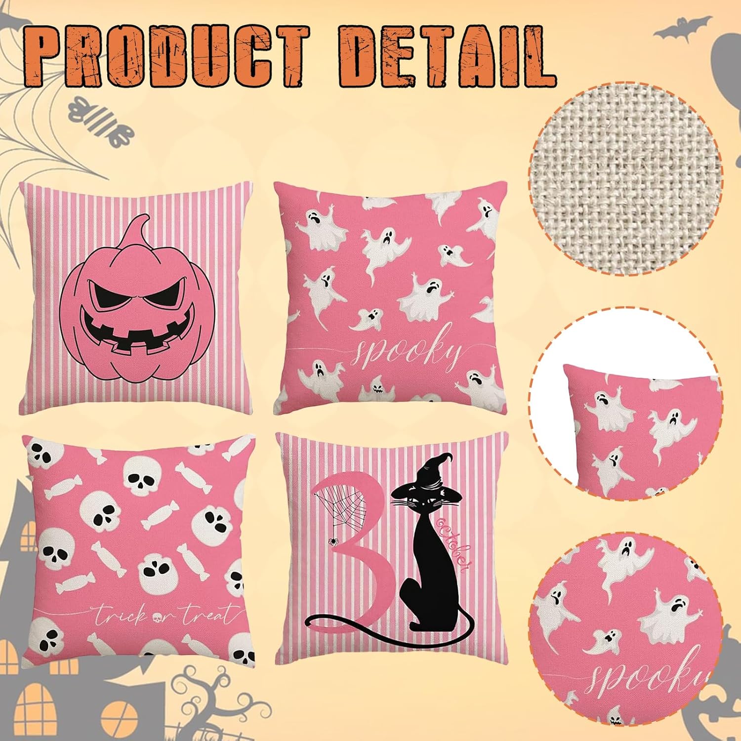 Halloween párnahuzat minták