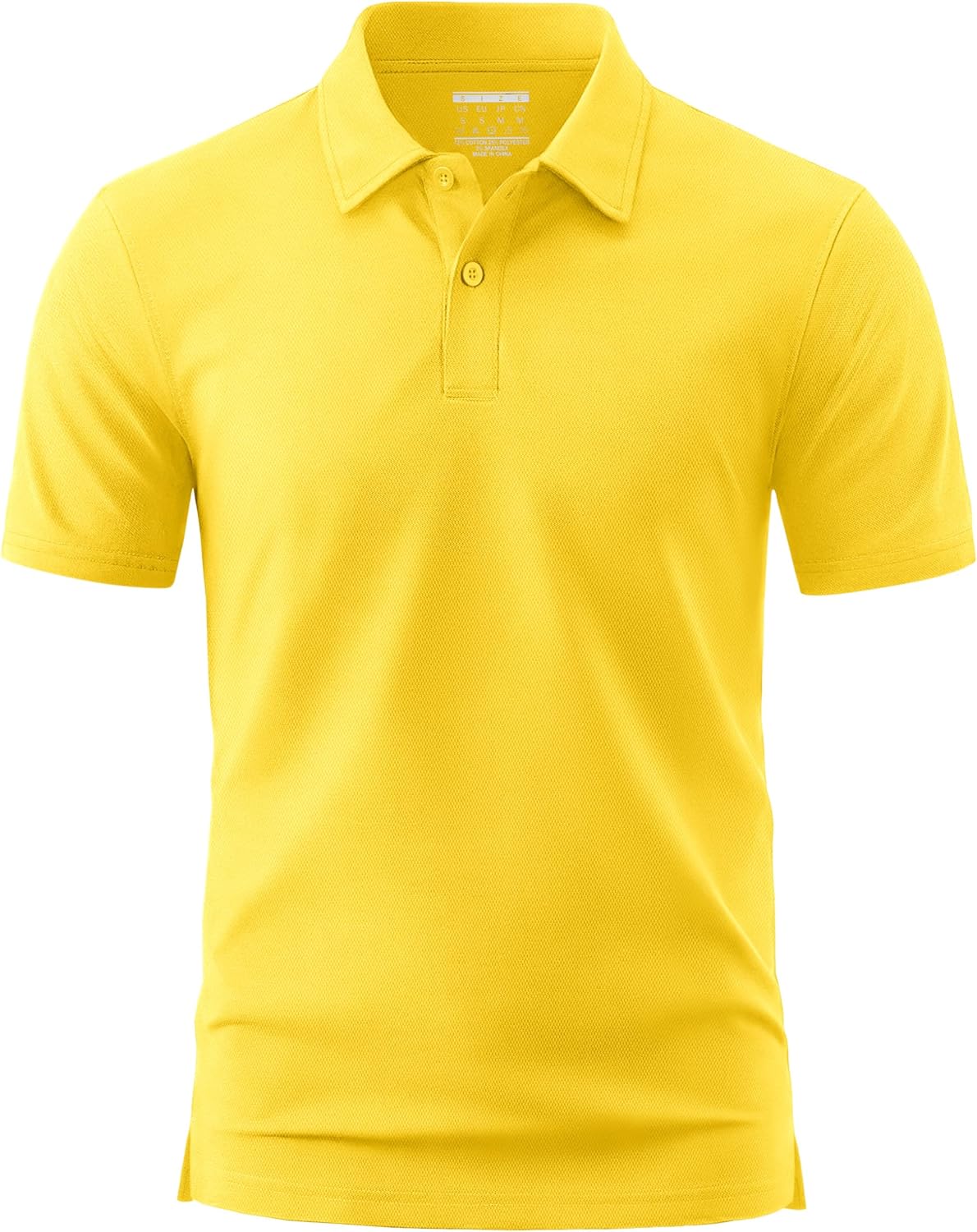 Cotrasen Men's Polo Shirts Short Sleeve 2 Buttons Cotton Collared Golf Shirts Dry Fit Pique Polos for Summer