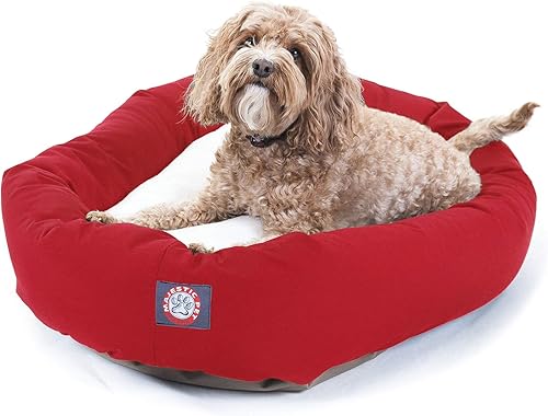 Miniatura 14 de Cama para perros Bagel de 40 pulgadas negra y Sherpa de Majestic Pet Products Negro -,Azul,Borgoña,Gris,Verde,Caqui,Rojo -